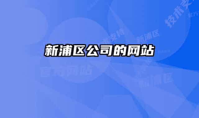 新浦區(qū)公司的網(wǎng)站
