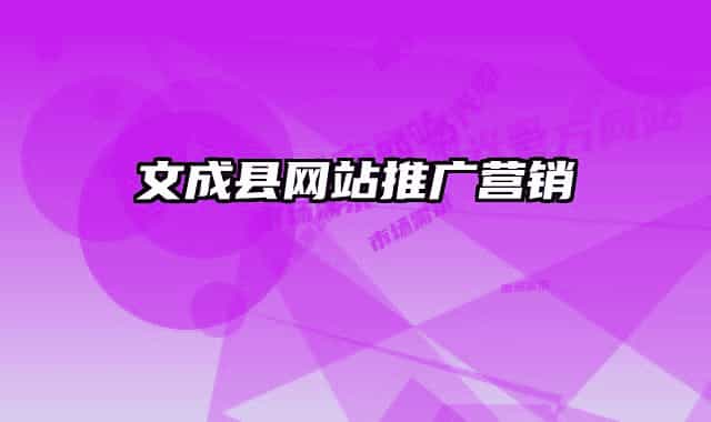 文成縣網(wǎng)站推廣營(yíng)銷(xiāo)