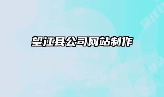 望江縣公司網(wǎng)站制作