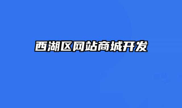 西湖區(qū)網站商城開發(fā)