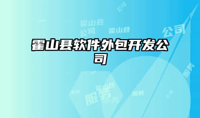 霍山縣軟件外包開發(fā)公司