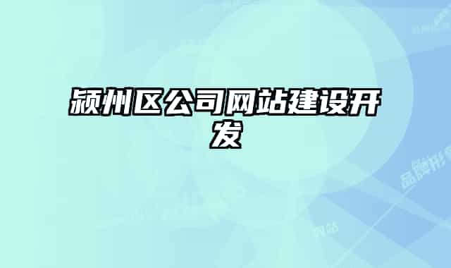 潁州區(qū)公司網站建設開發(fā)