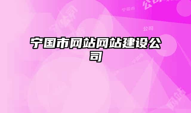 寧國市網(wǎng)站網(wǎng)站建設(shè)公司