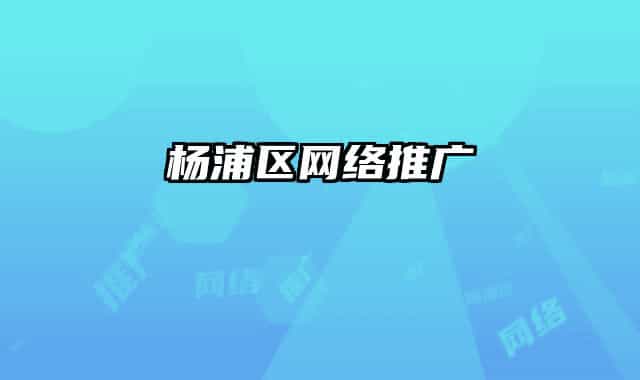 楊浦區(qū)網(wǎng)絡(luò)推廣
