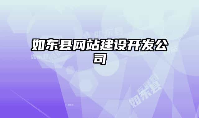 如東縣網(wǎng)站建設(shè)開(kāi)發(fā)公司