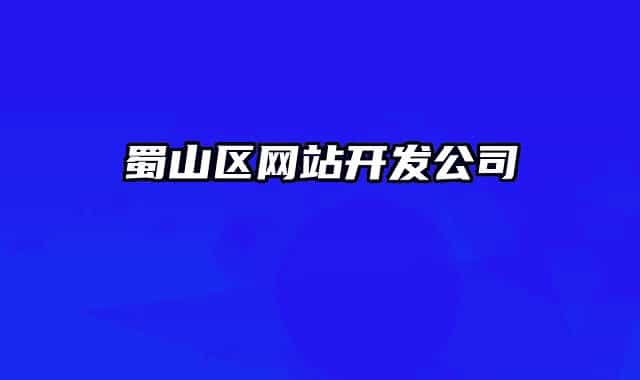 蜀山區(qū)網(wǎng)站開發(fā)公司
