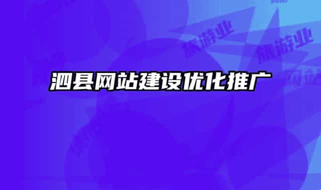 泗縣網(wǎng)站建設(shè)優(yōu)化推廣