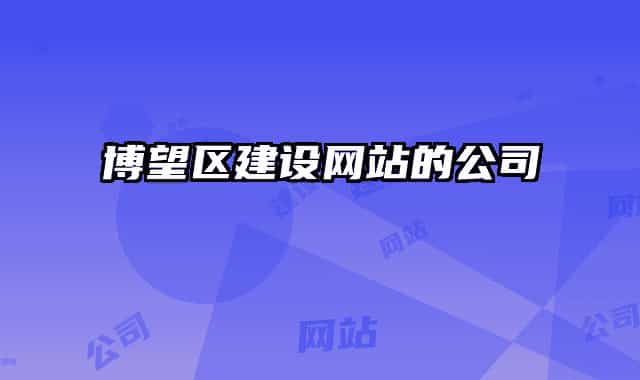 博望區(qū)建設(shè)網(wǎng)站的公司