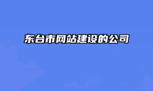 東臺市網(wǎng)站建設(shè)的公司