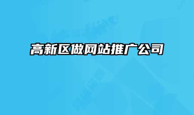 高新區(qū)做網(wǎng)站推廣公司