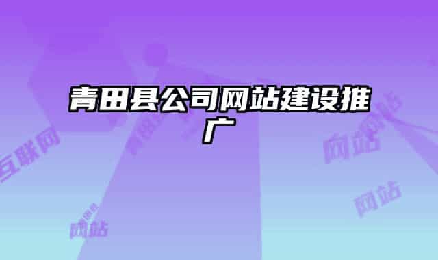 青田縣公司網(wǎng)站建設推廣