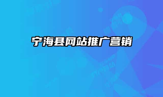 寧海縣網(wǎng)站推廣營銷