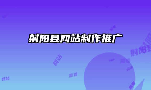 射陽縣網(wǎng)站制作推廣