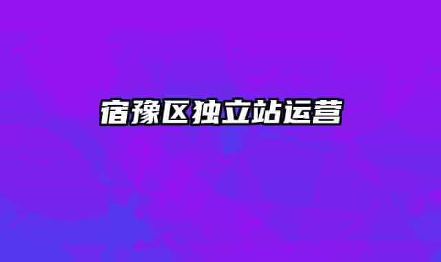 宿豫區(qū)獨(dú)立站運(yùn)營