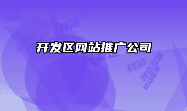 開(kāi)發(fā)區(qū)網(wǎng)站推廣公司