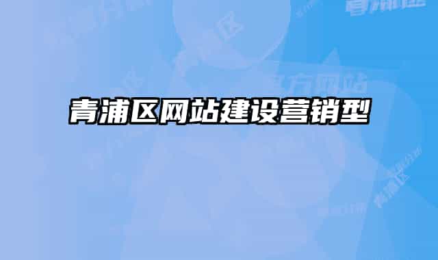 青浦區(qū)網(wǎng)站建設營銷型