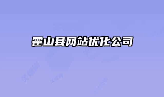 霍山縣網(wǎng)站優(yōu)化公司