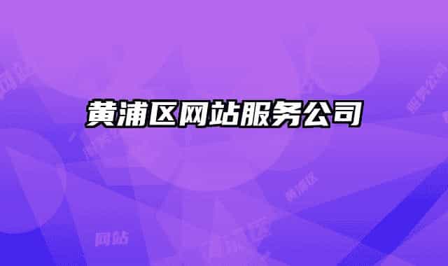 黃浦區(qū)網(wǎng)站服務公司