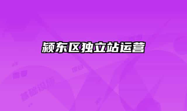 潁東區(qū)獨(dú)立站運(yùn)營