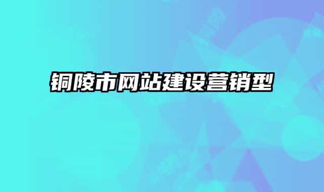 銅陵市網(wǎng)站建設營銷型