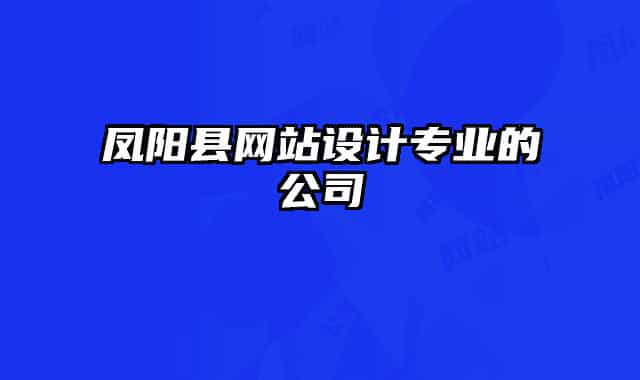 鳳陽縣網(wǎng)站設(shè)計專業(yè)的公司