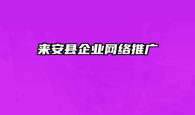 來安縣企業(yè)網(wǎng)絡(luò)推廣