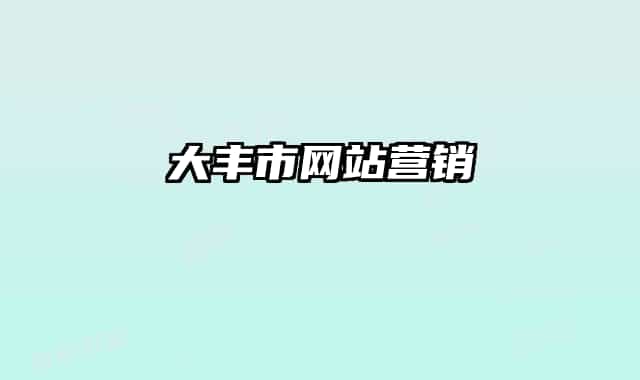 大豐市網(wǎng)站營銷
