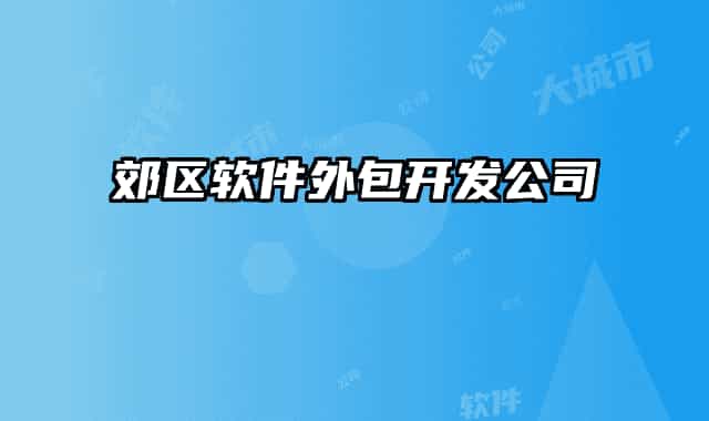 郊區(qū)軟件外包開發(fā)公司