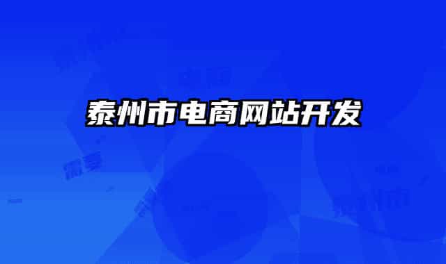 泰州市電商網(wǎng)站開(kāi)發(fā)