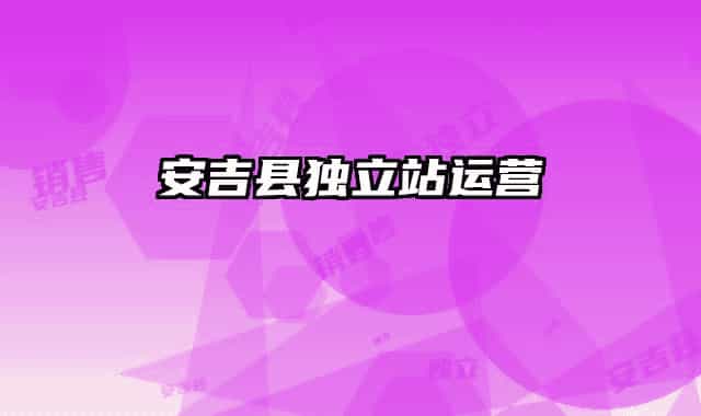 安吉縣獨(dú)立站運(yùn)營
