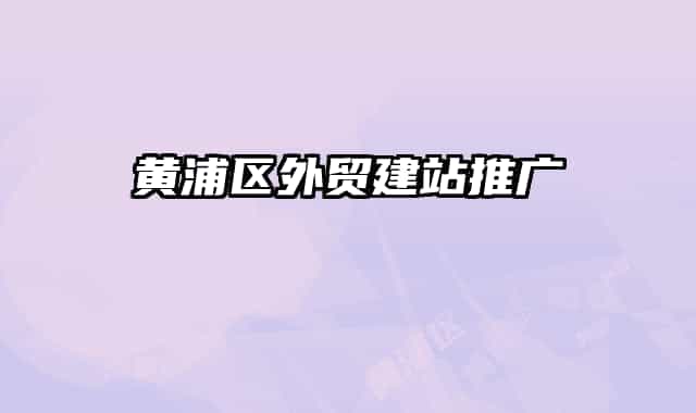 黃浦區(qū)外貿(mào)建站推廣