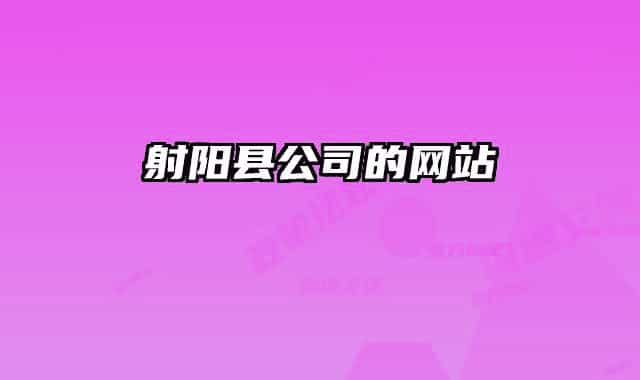 射陽縣公司的網(wǎng)站