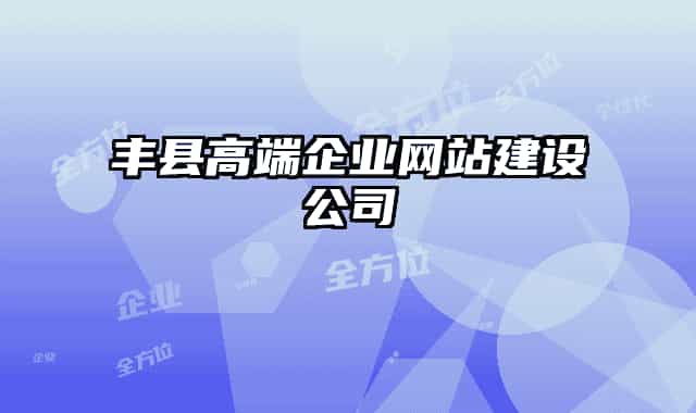 豐縣高端企業(yè)網(wǎng)站建設(shè)公司