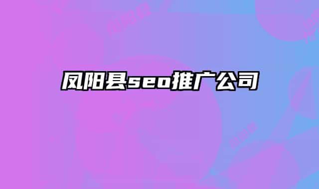 鳳陽縣seo推廣公司
