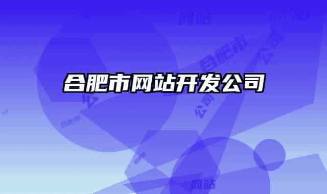 合肥市網(wǎng)站開(kāi)發(fā)公司