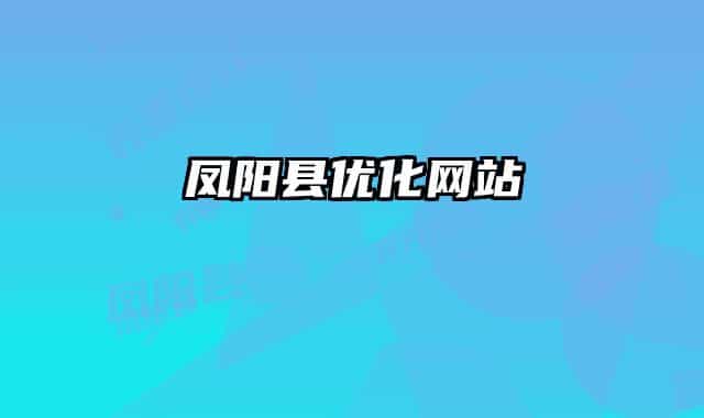 鳳陽縣優(yōu)化網(wǎng)站
