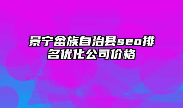 景寧畬族自治縣seo排名優(yōu)化公司價格